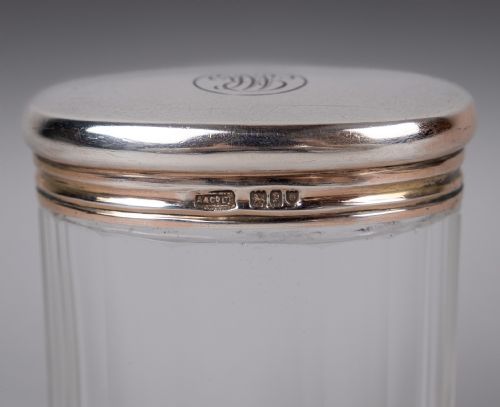 ASPREY CO SILVER DRESSING TABLE POT LONDON 1910 - ADDITIONAL PHOTO 1