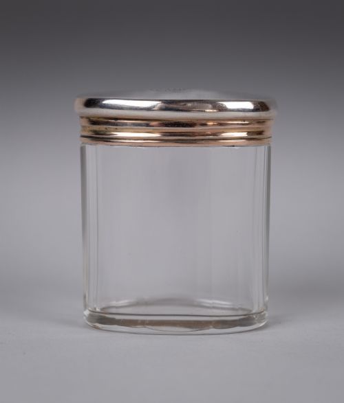 ASPREY CO SILVER DRESSING TABLE POT LONDON 1910 - ADDITIONAL PHOTO 2