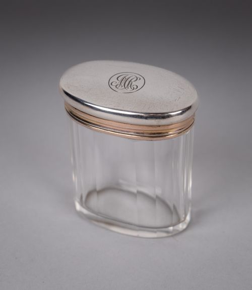 ASPREY CO SILVER DRESSING TABLE POT LONDON 1910 - ADDITIONAL PHOTO 4