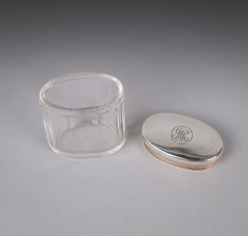 ASPREY CO SILVER DRESSING TABLE POT LONDON 1910 - ADDITIONAL PHOTO 5