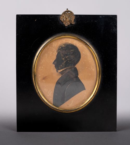 georgian bronzed silhouette of a gentleman c1800 - CATEGORY: ANTIQUE MISCELLANEOUS - DATED GEORGIAN