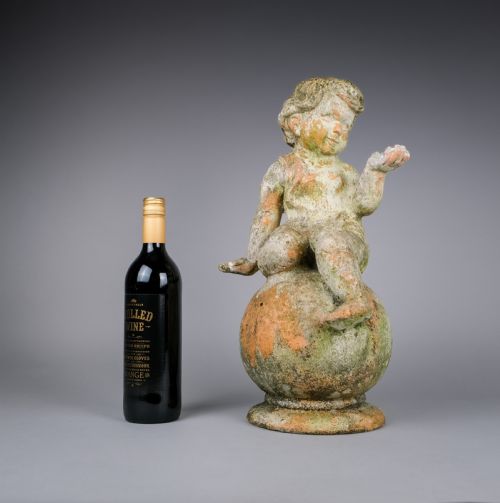 EARLY 20TH CENTURY TERRACOTTA GARDEN CHERUB - ADDITIONAL PHOTO 1