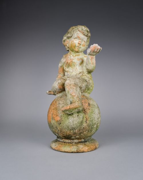 EARLY 20TH CENTURY TERRACOTTA GARDEN CHERUB - ADDITIONAL PHOTO 2