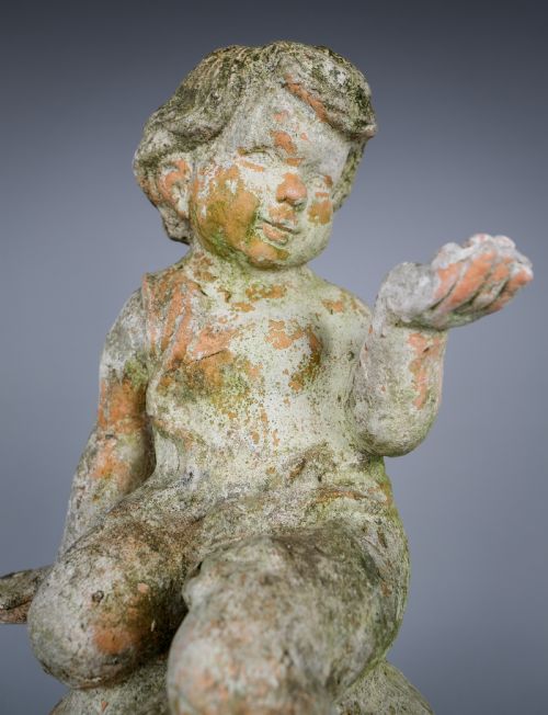 EARLY 20TH CENTURY TERRACOTTA GARDEN CHERUB - ADDITIONAL PHOTO 10