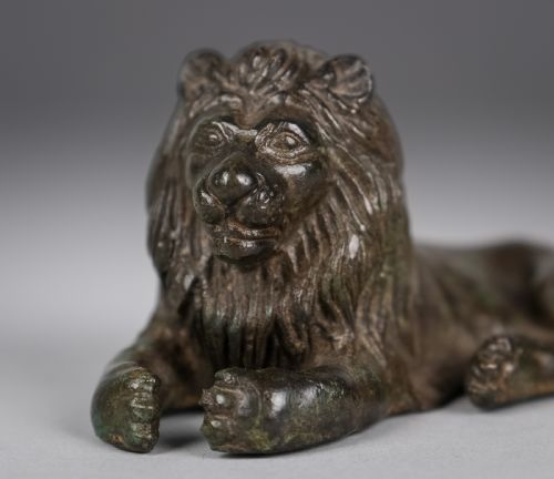 19TH CENTURY LAYING LION BRONZE - ADDITIONAL PHOTO 2