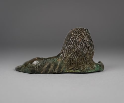 19TH CENTURY LAYING LION BRONZE - ADDITIONAL PHOTO 5
