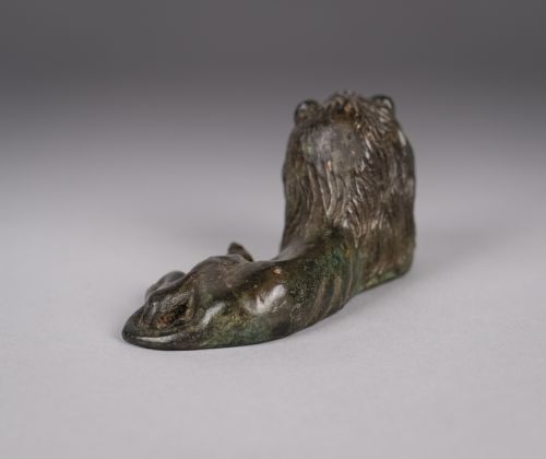 19TH CENTURY LAYING LION BRONZE - ADDITIONAL PHOTO 6