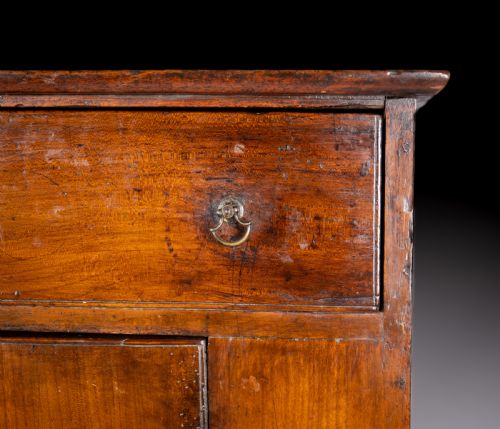 18TH CENTURY CONTINENTAL FRUITWOOD CABINET CUPBOARD - ADDITIONAL PHOTO 1