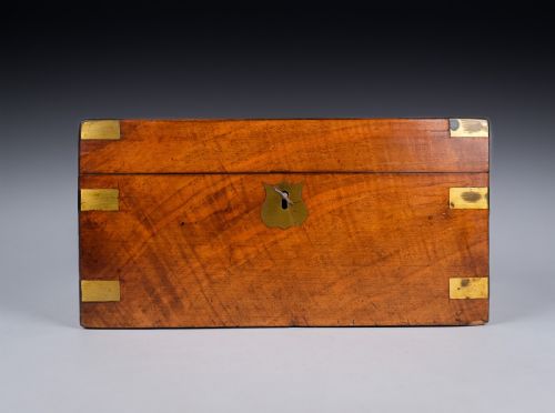 VICTORIAN WALNUT BRASS WRITING SLOPE - ADDITIONAL PHOTO 8