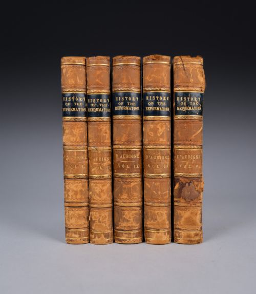 1858 history of the reformation of the sixteenth century by merle d'aubigne five book set - CATEGORY: ANTIQUE MISCELLANEOUS - DATED 1860