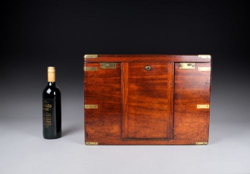 UNUSUAL 19TH CENTURY MAHOGANY CAMPAIGN BOX CHEST - ADDITIONAL PHOTO 1