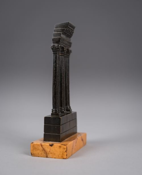 GRAND TOUR BRONZE OF TEMPLE OF CASTOR AND POLLUX - ADDITIONAL PHOTO 2
