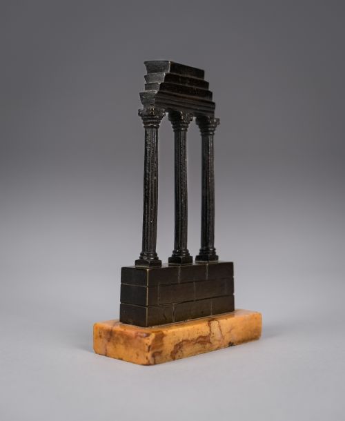 GRAND TOUR BRONZE OF TEMPLE OF CASTOR AND POLLUX - ADDITIONAL PHOTO 6