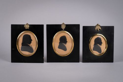 set of three georgian silhouettes the lingwood family suffolkessex - CATEGORY: ANTIQUE MISCELLANEOUS - DATED GEORGIAN