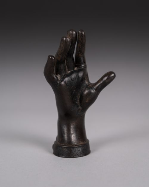 fine victorian bronze ladies' hand paperweight - CATEGORY: ANTIQUE METAL - DATED VICTORIAN