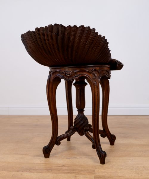 LATE 19TH CENTURY VENETIAN WALNUT GROTTO STOOL - ADDITIONAL PHOTO 10