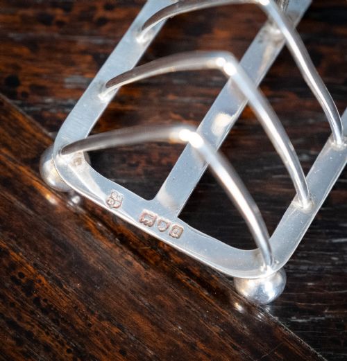STERLING SILVER TRIANGLE TOAST RACK BY GEORGE JACKSON DAVID FULLERTON 1899 - ADDITIONAL PHOTO 4