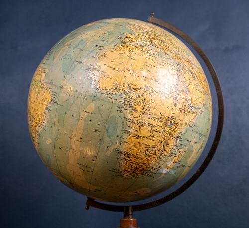 ART DECO PHILIPS 12 INCH TERRESTRIAL GLOBE C1930S - ADDITIONAL PHOTO 5