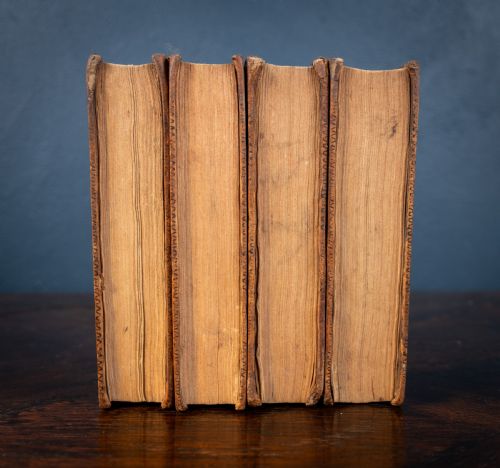 1750 LIVES OF THE ADMIRALS BY JOHN CAMPBELL FOUR VOLUME SET - ADDITIONAL PHOTO 6