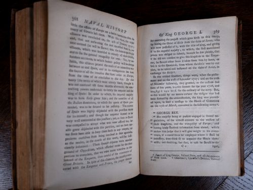 1750 LIVES OF THE ADMIRALS BY JOHN CAMPBELL FOUR VOLUME SET - ADDITIONAL PHOTO 12