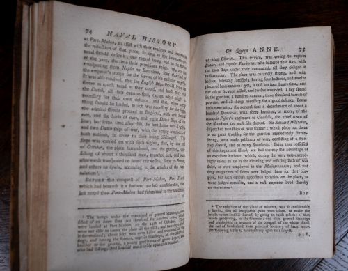 1750 LIVES OF THE ADMIRALS BY JOHN CAMPBELL FOUR VOLUME SET - ADDITIONAL PHOTO 13