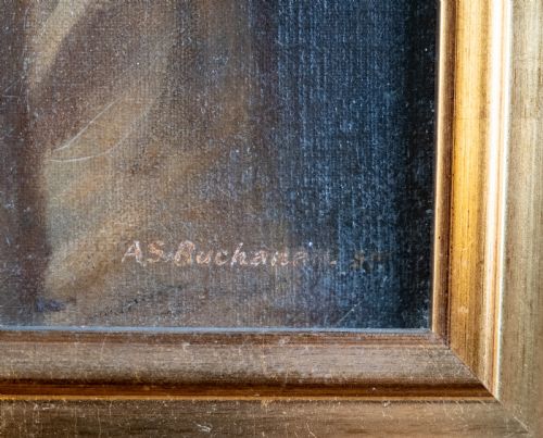 ALEXANDER STRAHAN BUCHANAN 18701956 PORTRAIT OF ALEXANDER NORMAN BUCHANAN AGED 3 OIL ON CANVAS - ADDITIONAL PHOTO 4