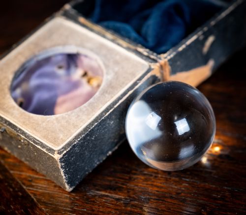 late 19th century fortune teller's crystal ball - CATEGORY: ANTIQUE MISCELLANEOUS - DATED 1900