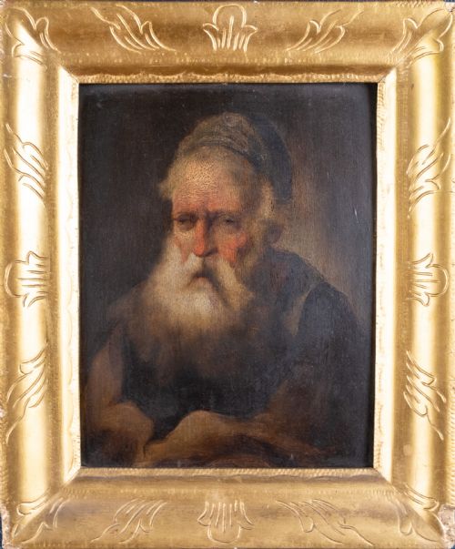 FOLLOWER OF CHRISTIAN WILHELM ERNST DIETRICH A BEARDED SAGE OIL ON PANEL - ADDITIONAL PHOTO 3