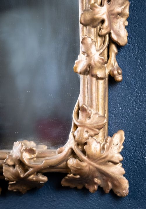19TH CENTURY GILTWOOD LEAF VINE WALL MIRROR - ADDITIONAL PHOTO 3