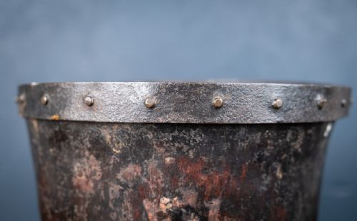 LATE 18TH CENTURY LEATHER IRON RIVETED FIRE BUCKET - ADDITIONAL PHOTO 1