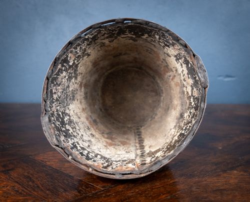 LATE 18TH CENTURY LEATHER IRON RIVETED FIRE BUCKET - ADDITIONAL PHOTO 8