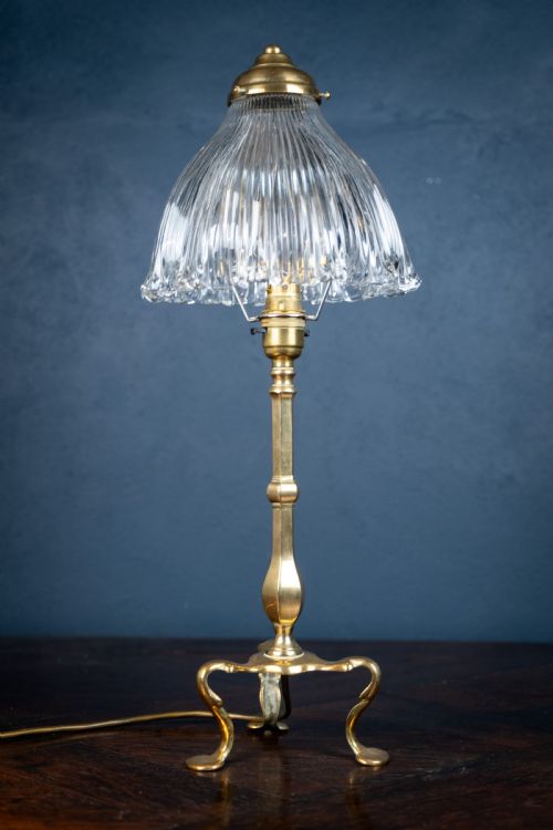 BRASS PULLMAN'S CARRIAGE LAMP WITH GLASS SHADE C1910 - ADDITIONAL PHOTO 5