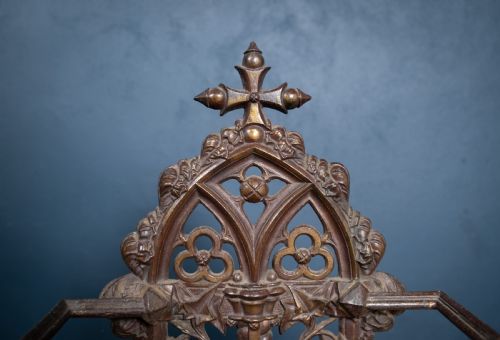 19TH CENTURY GOTHIC REVIVAL CAST IRON STICK STAND - ADDITIONAL PHOTO 1