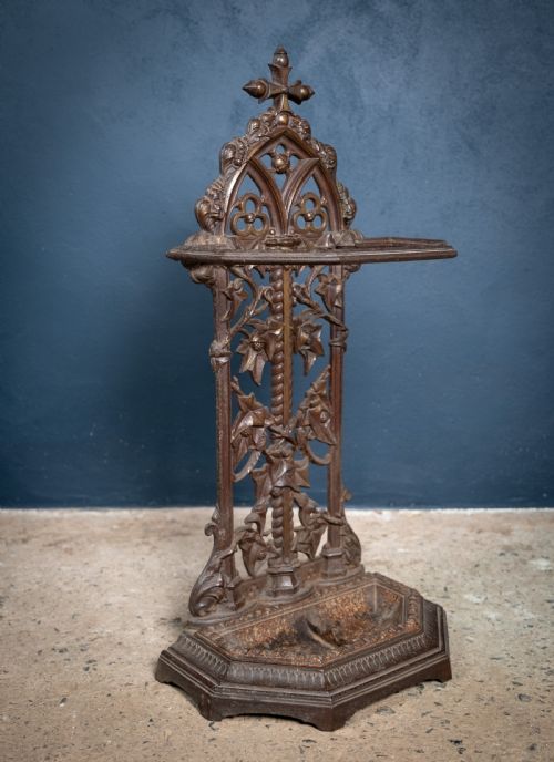 19TH CENTURY GOTHIC REVIVAL CAST IRON STICK STAND - ADDITIONAL PHOTO 7