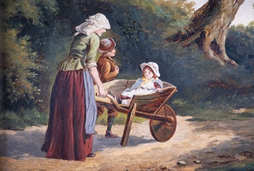 WILLIAM P CARTWRIGHT BRITISH 18551915 'A PLEASANT JOURNEY' SIGNED DATED OIL ON CANVAS - ADDITIONAL PHOTO 1