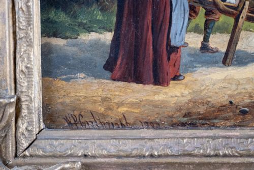 WILLIAM P CARTWRIGHT BRITISH 18551915 'A PLEASANT JOURNEY' SIGNED DATED OIL ON CANVAS - ADDITIONAL PHOTO 3