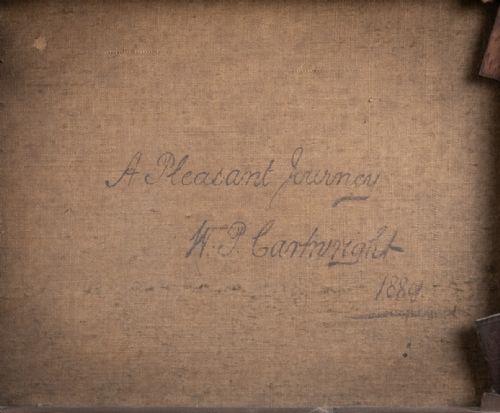 WILLIAM P CARTWRIGHT BRITISH 18551915 'A PLEASANT JOURNEY' SIGNED DATED OIL ON CANVAS - ADDITIONAL PHOTO 8
