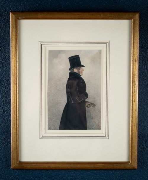 fine portrait of a victorian gentleman watercolour pencil signed - CATEGORY: ANTIQUE ART - DATED VICTORIAN