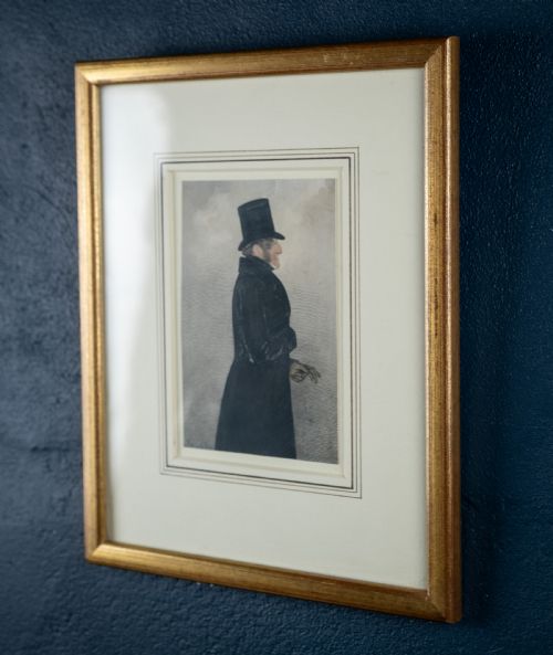 FINE PORTRAIT OF A VICTORIAN GENTLEMAN WATERCOLOUR PENCIL SIGNED - ADDITIONAL PHOTO 7