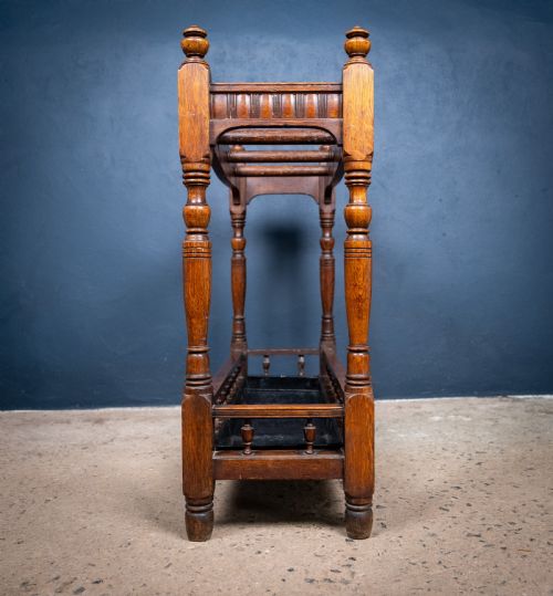 LARGE COUNTRY HOUSE OAK UMBRELLASTICK STAND C1900 - ADDITIONAL PHOTO 8