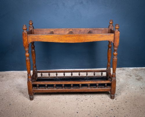 LARGE COUNTRY HOUSE OAK UMBRELLASTICK STAND C1900 - ADDITIONAL PHOTO 9