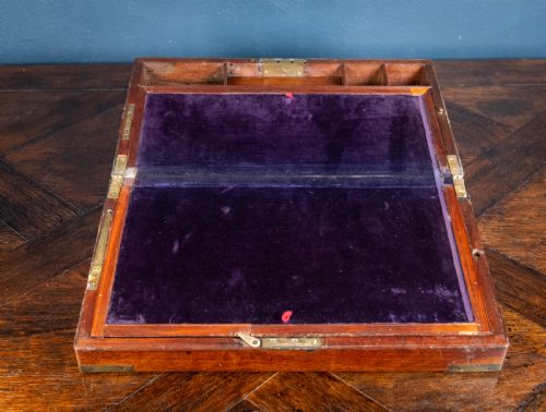 19TH CENTURY MAHOGANY CAMPAIGN WRITING SLOPE - ADDITIONAL PHOTO 11