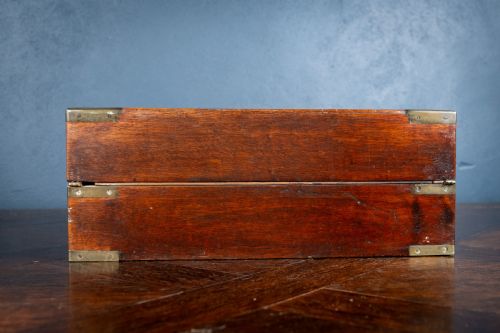 19TH CENTURY MAHOGANY CAMPAIGN WRITING SLOPE - ADDITIONAL PHOTO 17