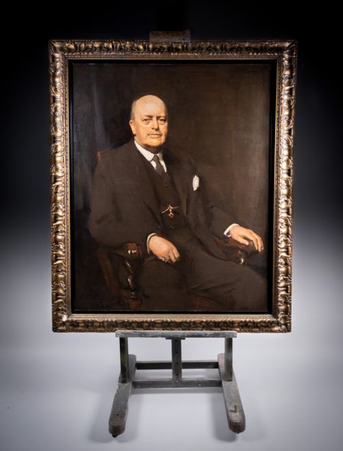 frank thomas copnall 18701949 large portrait of 'the hon stutt esq' - CATEGORY: ANTIQUE ART - DATED 1940