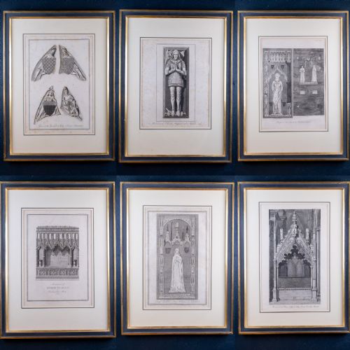 six large architectural engravings by james basire i 17301802 after j schnebbelie 17601792 - CATEGORY: ANTIQUE ART - DATED 19TH CENTURY