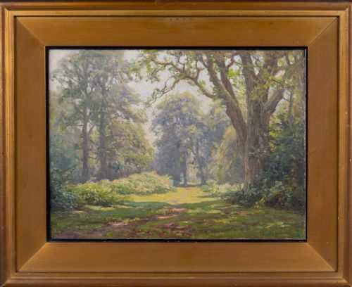 FREDERICK GOLDEN SHORT BRITISH 18631936 WOODLAND SCENE OIL ON CANVAS - ADDITIONAL PHOTO 1