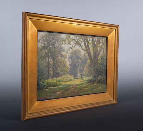 FREDERICK GOLDEN SHORT BRITISH 18631936 WOODLAND SCENE OIL ON CANVAS - ADDITIONAL PHOTO 5