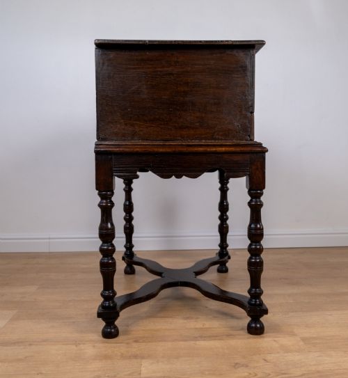 17TH CENTURY OAK BIBLE BOX ON LATER STAND - ADDITIONAL PHOTO 12