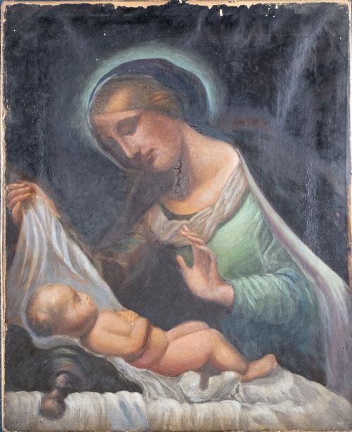 after 'madonna del velo' by carlo dolci oil on canvas - CATEGORY: ANTIQUE ART - DATED 19TH CENTURY