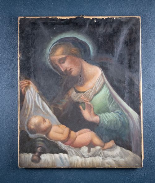 AFTER 'MADONNA DEL VELO' BY CARLO DOLCI OIL ON CANVAS - ADDITIONAL PHOTO 1